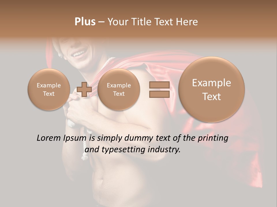 Black Handsome Nude PowerPoint Template