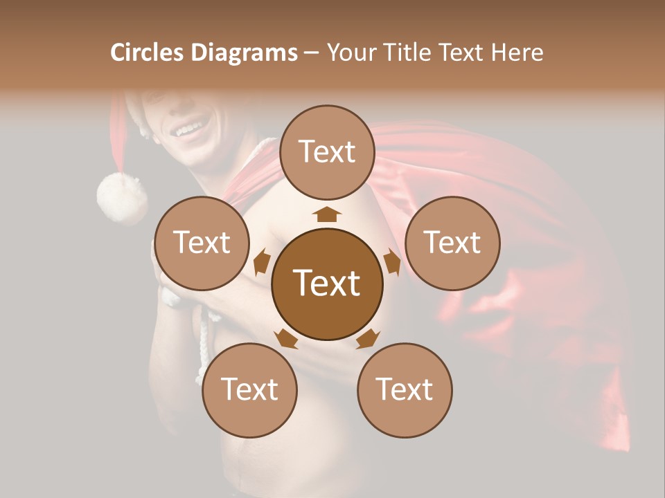 Black Handsome Nude PowerPoint Template