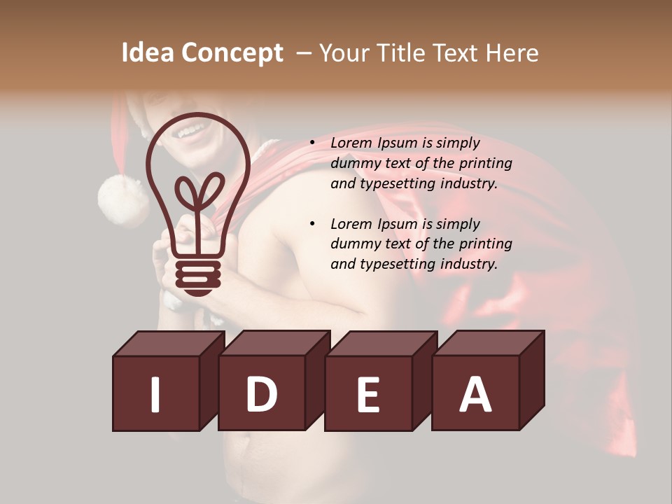 Black Handsome Nude PowerPoint Template