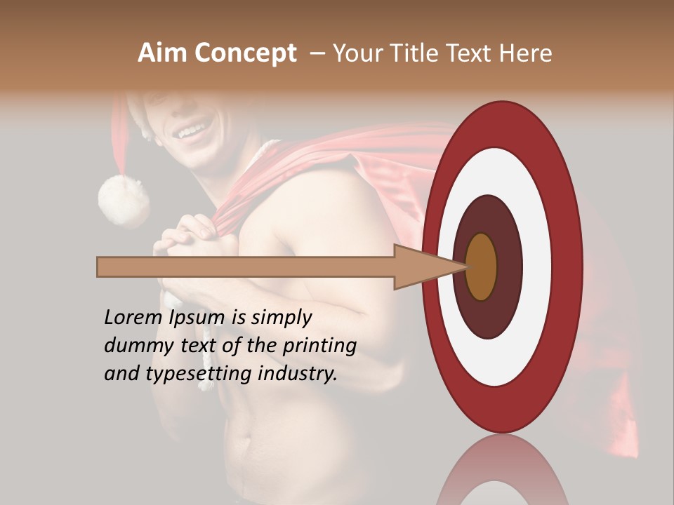 Black Handsome Nude PowerPoint Template