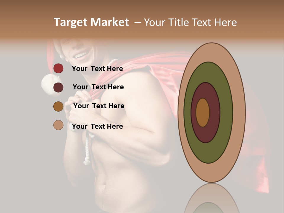 Black Handsome Nude PowerPoint Template