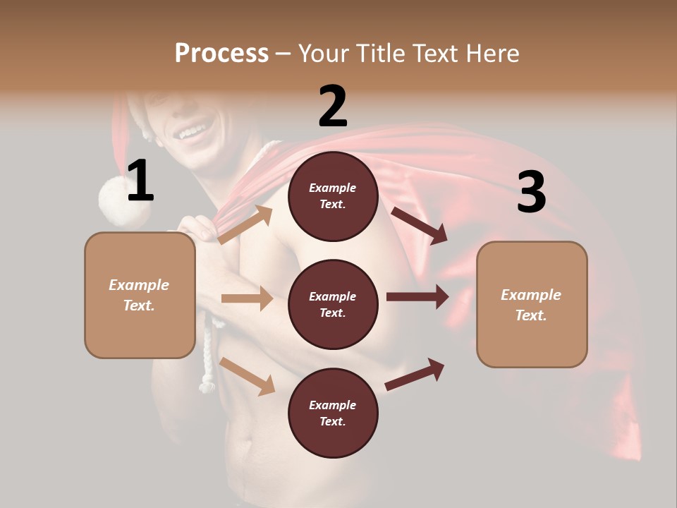 Black Handsome Nude PowerPoint Template