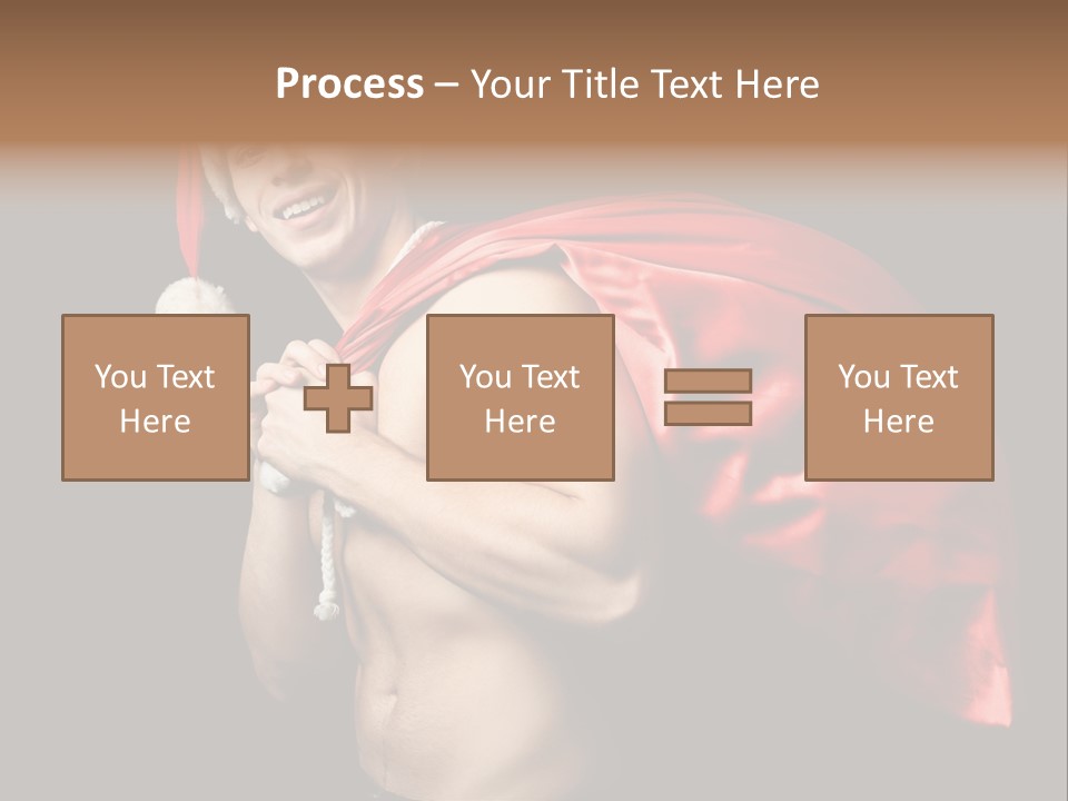 Black Handsome Nude PowerPoint Template