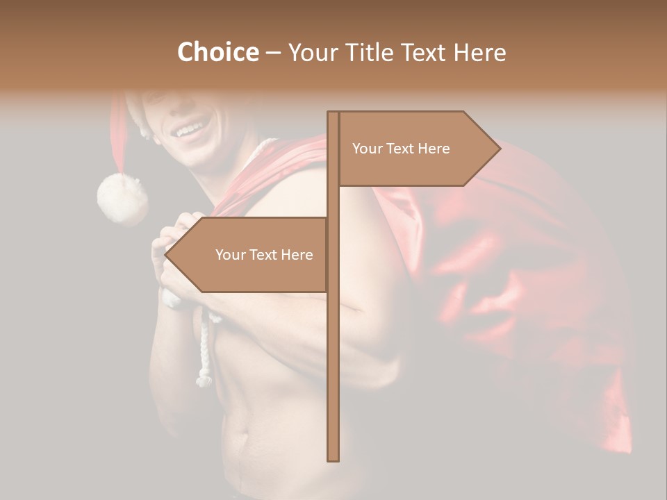 Black Handsome Nude PowerPoint Template