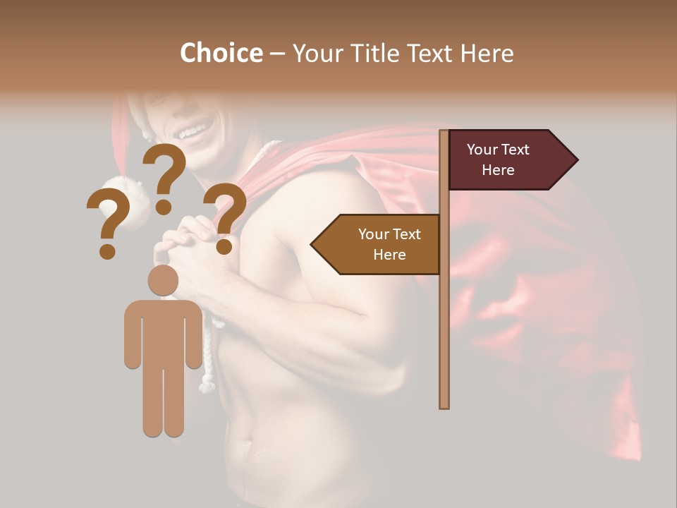 Black Handsome Nude PowerPoint Template