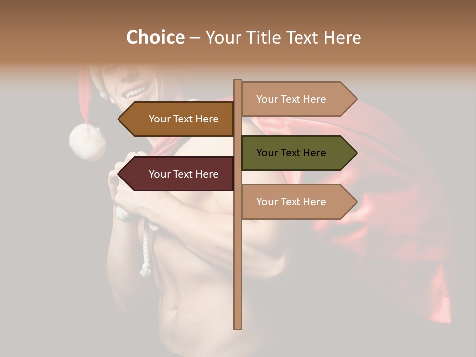 Black Handsome Nude PowerPoint Template