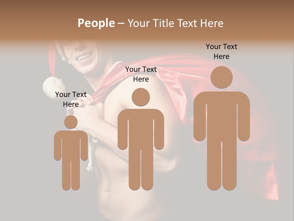 Black Handsome Nude PowerPoint Template