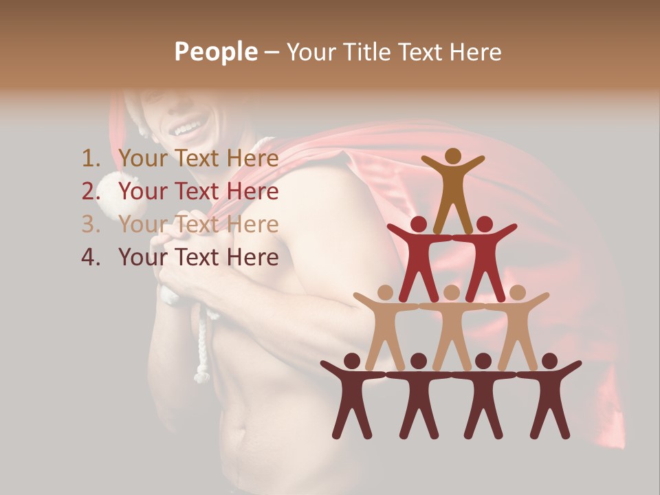 Black Handsome Nude PowerPoint Template