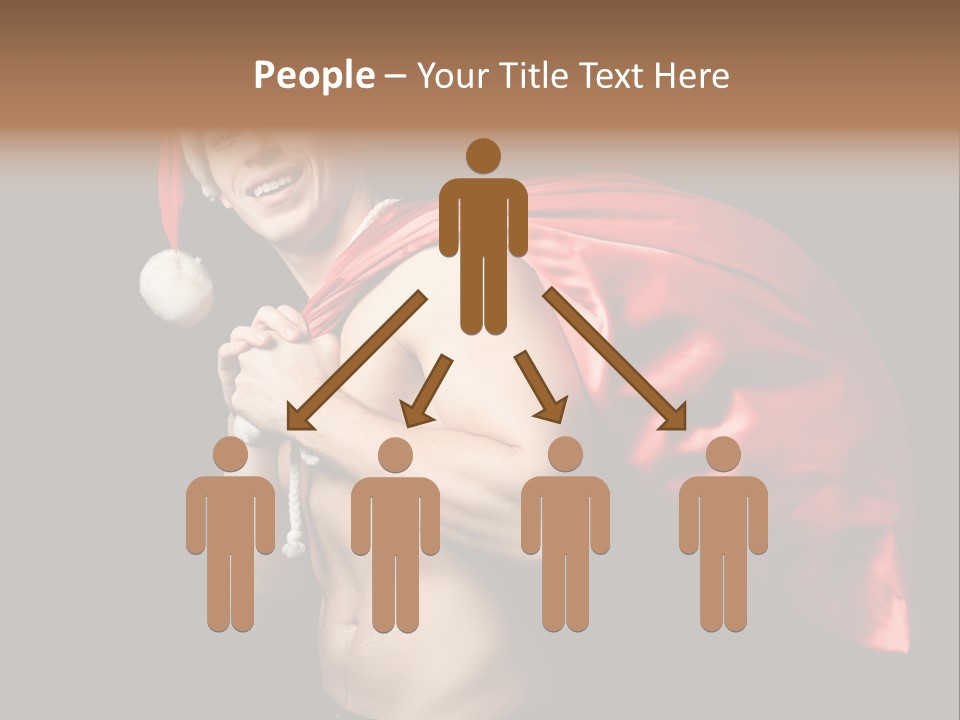 Black Handsome Nude PowerPoint Template