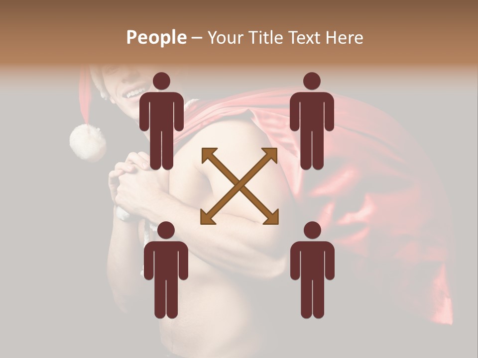 Black Handsome Nude PowerPoint Template