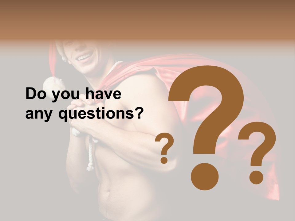 Black Handsome Nude PowerPoint Template