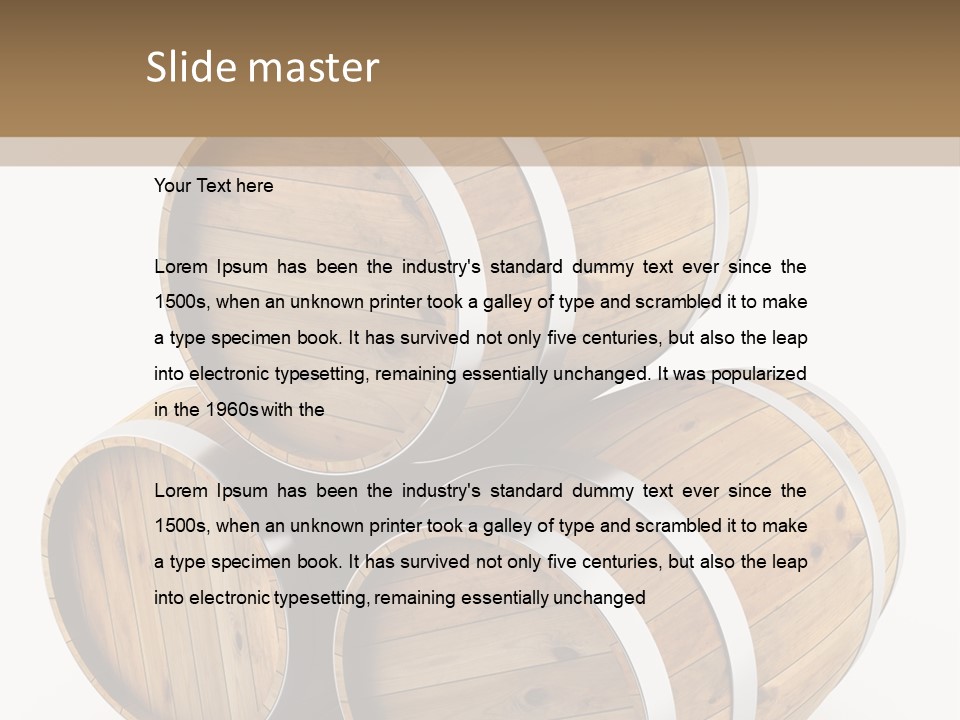 Stave Wine Timber PowerPoint Template
