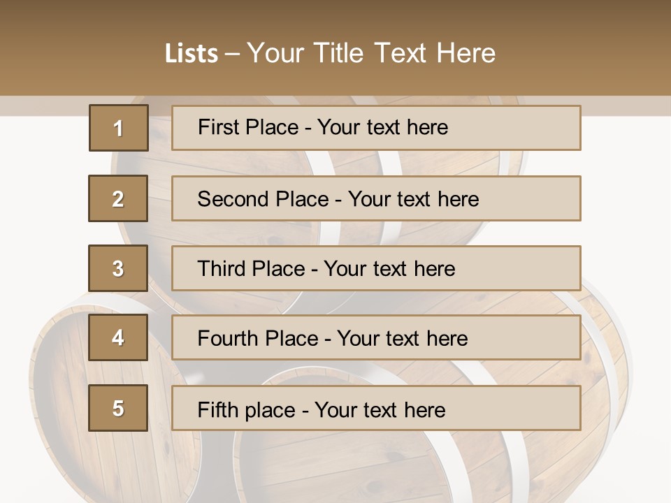 Stave Wine Timber PowerPoint Template
