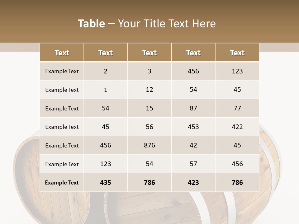 Stave Wine Timber PowerPoint Template