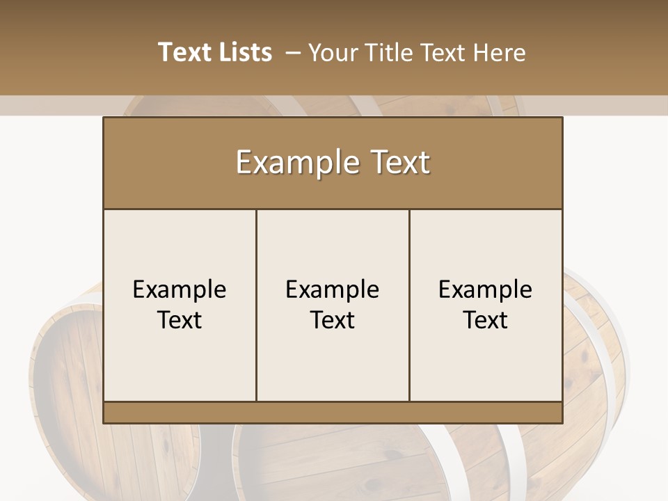 Stave Wine Timber PowerPoint Template