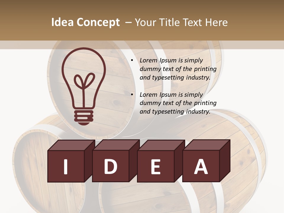 Stave Wine Timber PowerPoint Template