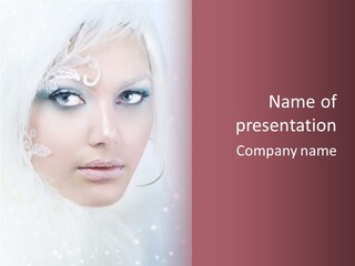 Make Up Fairy Blue PowerPoint Template