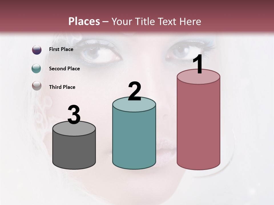 Make Up Fairy Blue PowerPoint Template