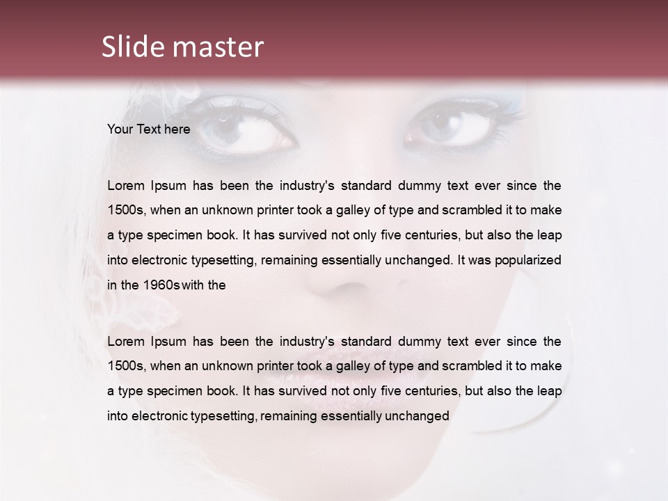 Make Up Fairy Blue PowerPoint Template