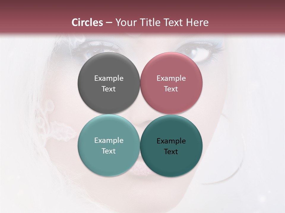 Make Up Fairy Blue PowerPoint Template