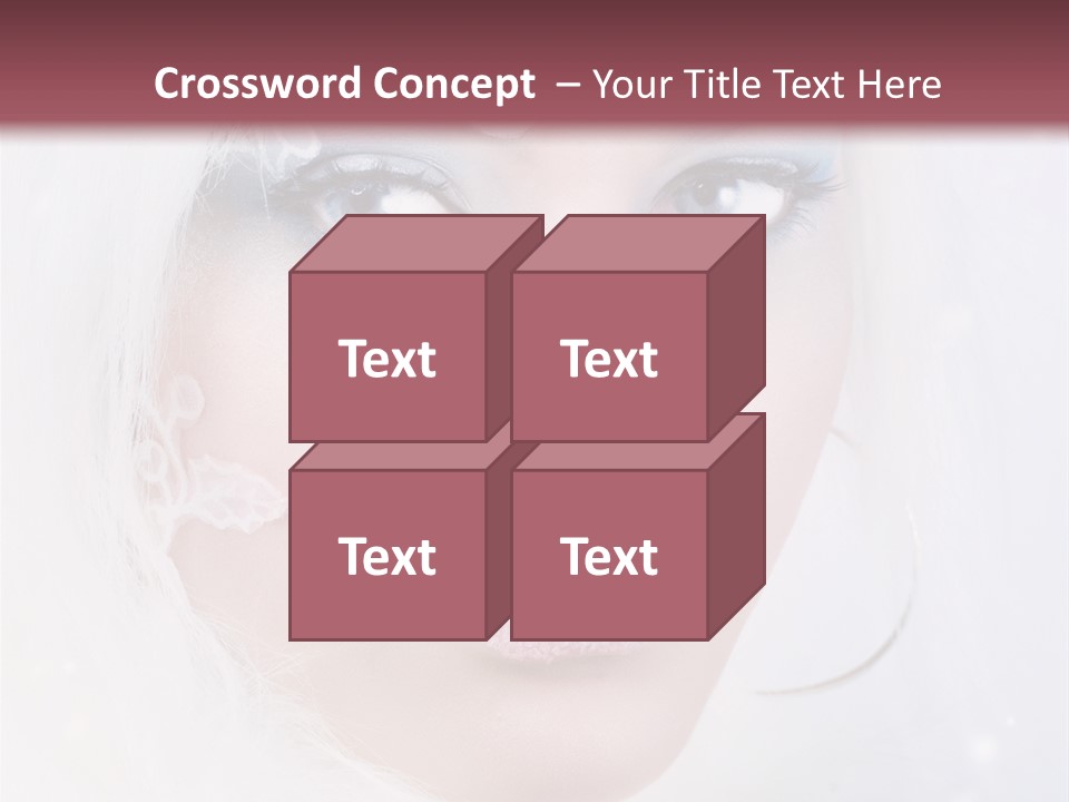 Make Up Fairy Blue PowerPoint Template