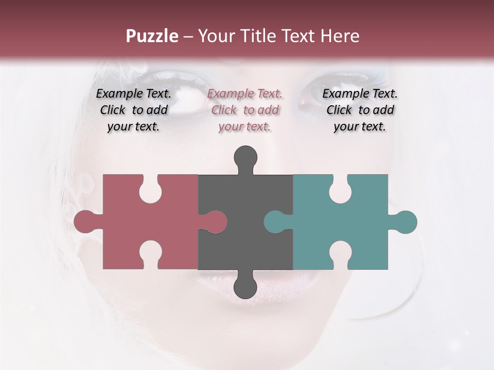 Make Up Fairy Blue PowerPoint Template