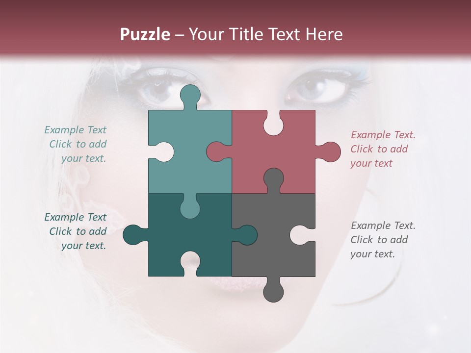 Make Up Fairy Blue PowerPoint Template