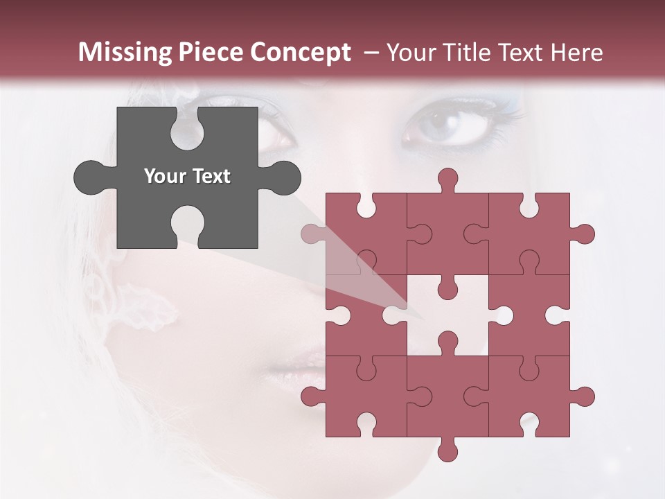 Make Up Fairy Blue PowerPoint Template