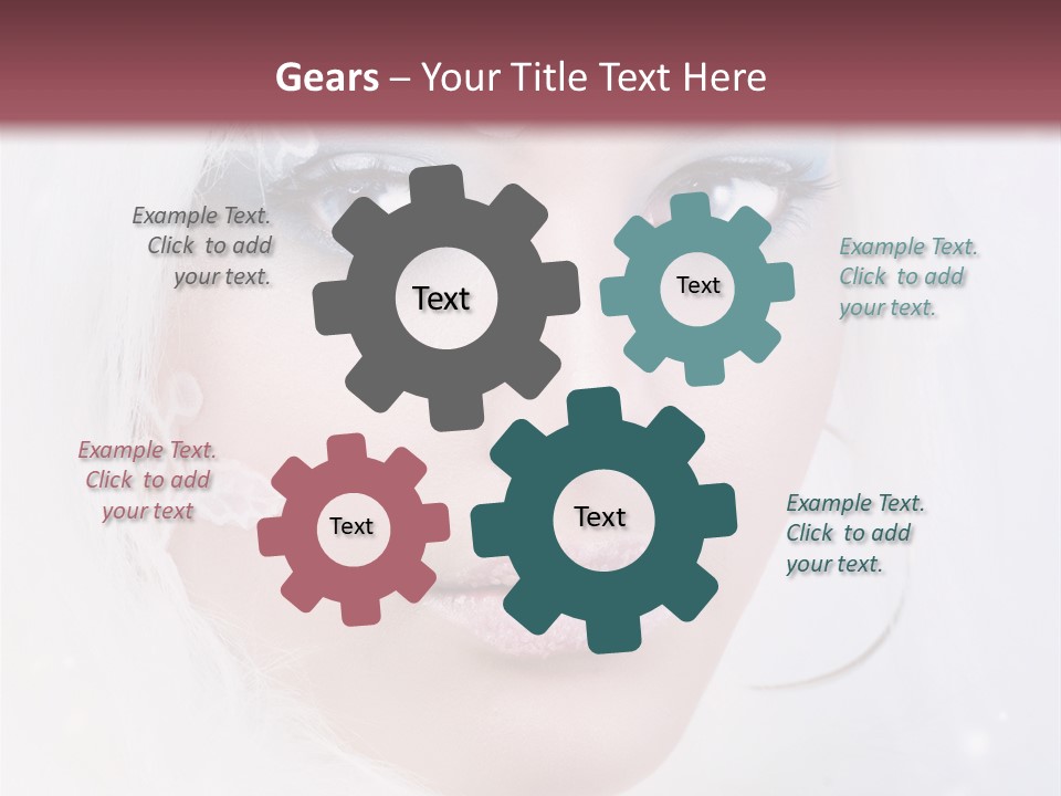 Make Up Fairy Blue PowerPoint Template