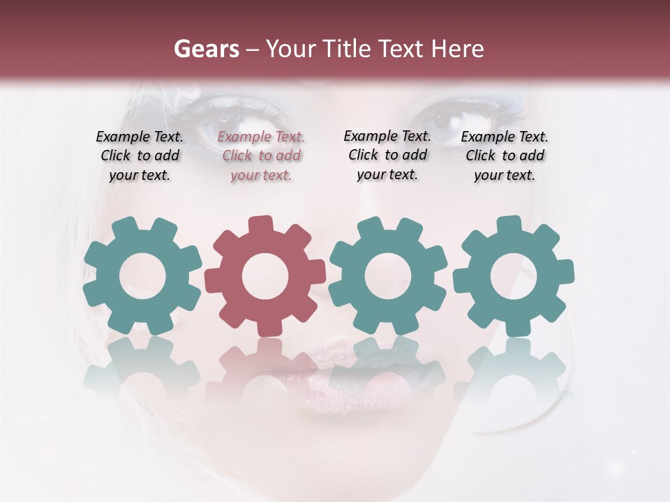 Make Up Fairy Blue PowerPoint Template