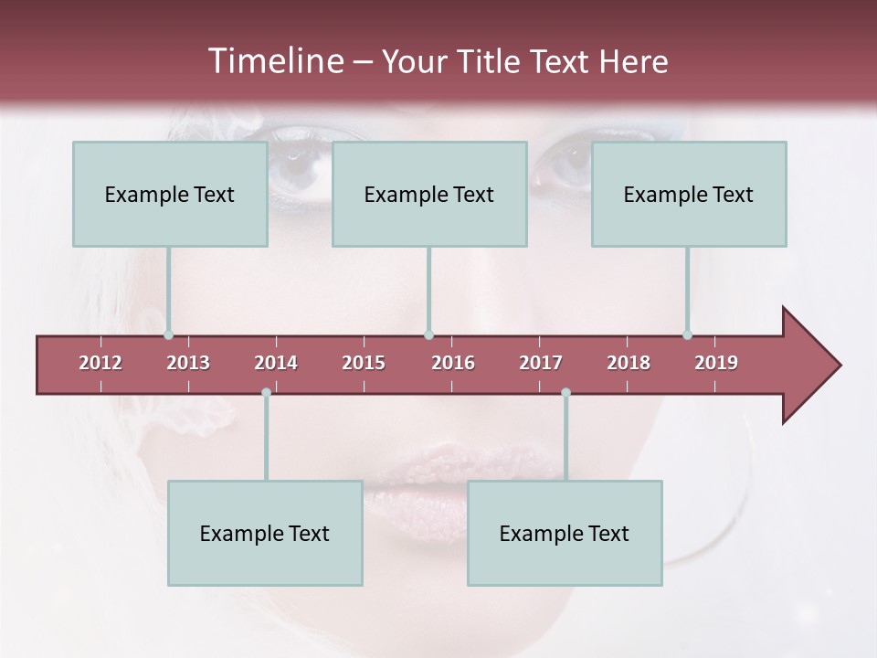 Make Up Fairy Blue PowerPoint Template