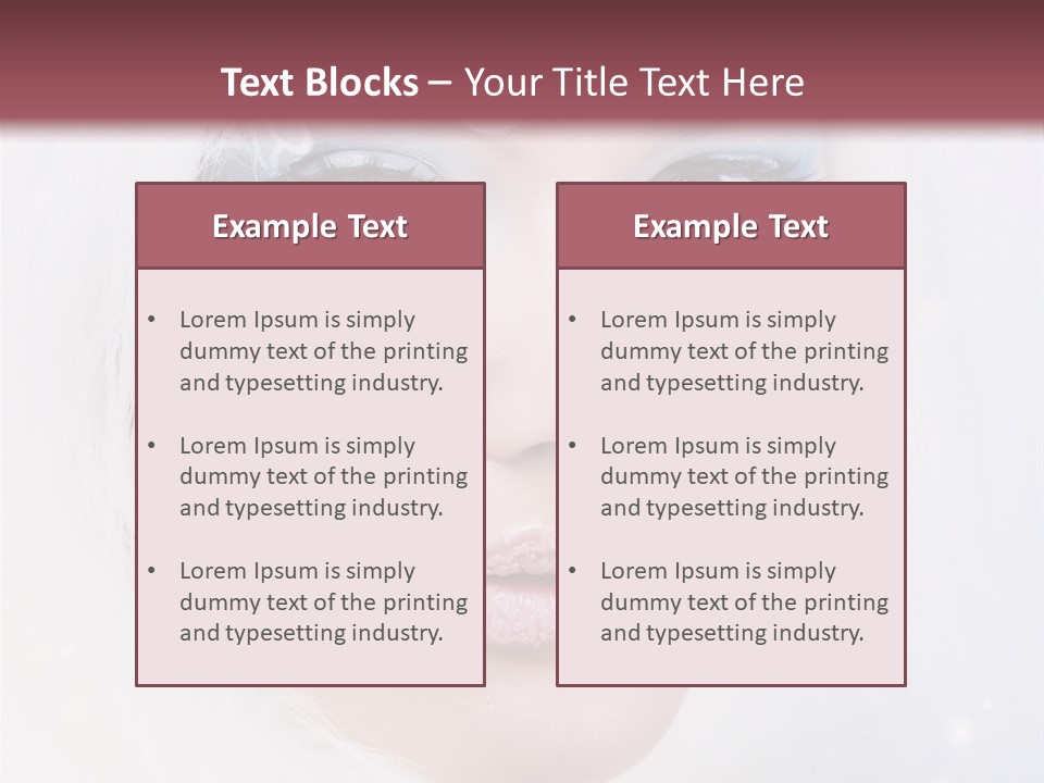 Make Up Fairy Blue PowerPoint Template