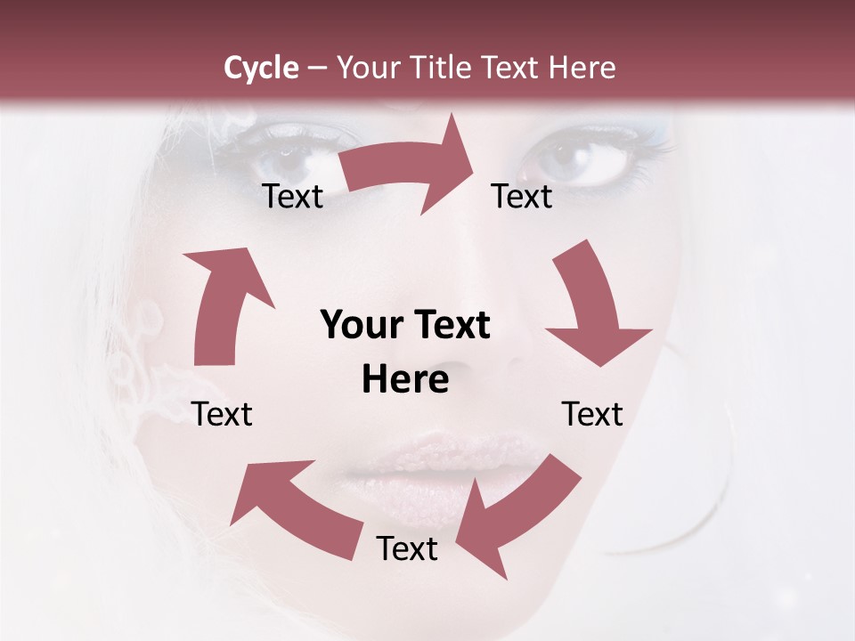 Make Up Fairy Blue PowerPoint Template