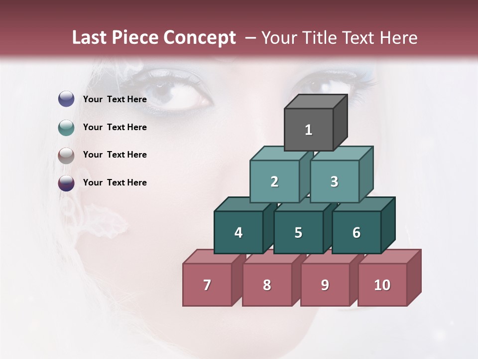 Make Up Fairy Blue PowerPoint Template