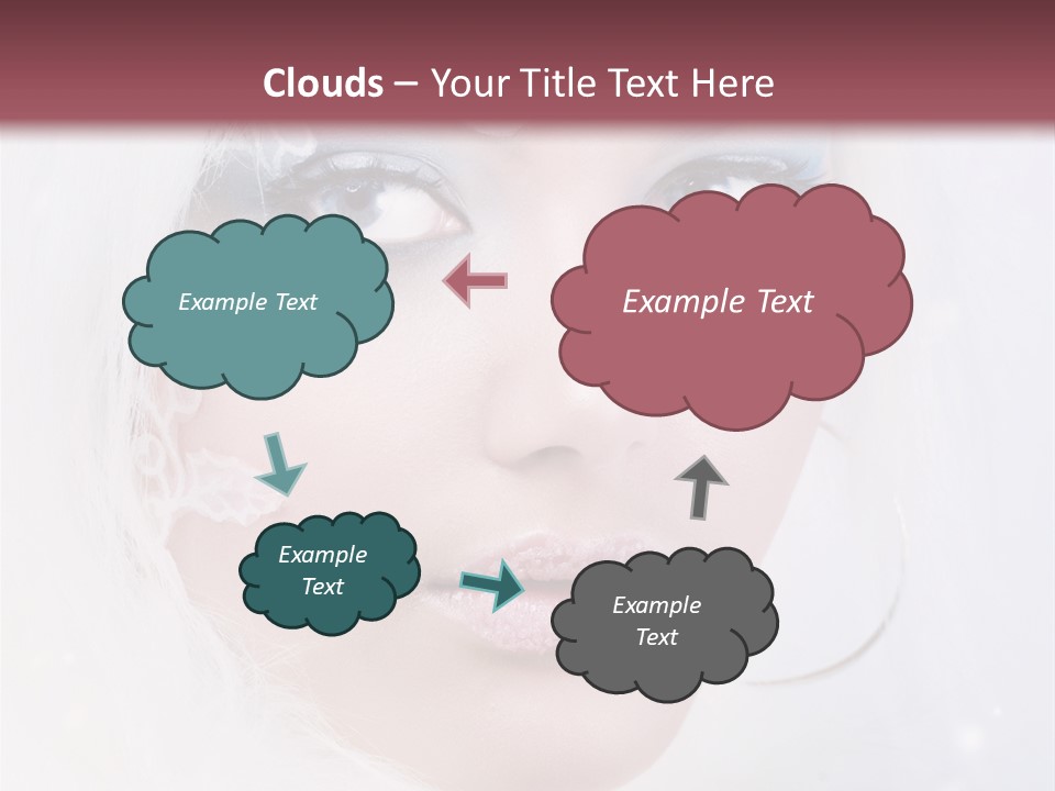 Make Up Fairy Blue PowerPoint Template