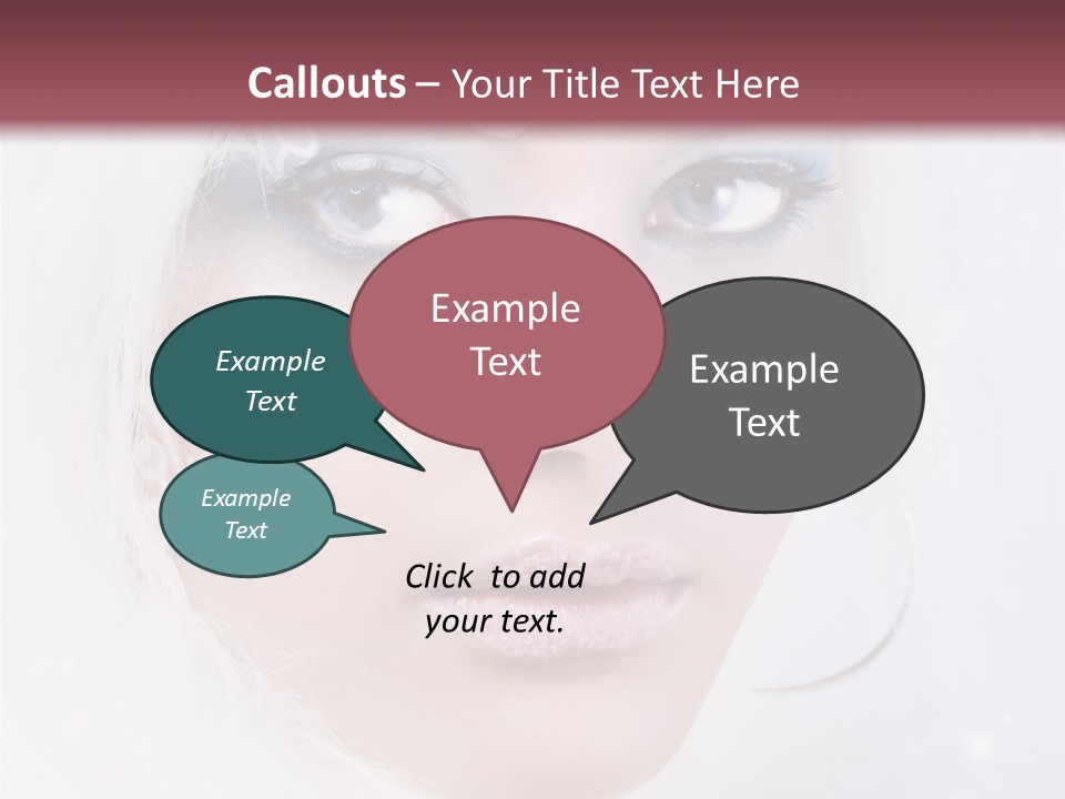 Make Up Fairy Blue PowerPoint Template