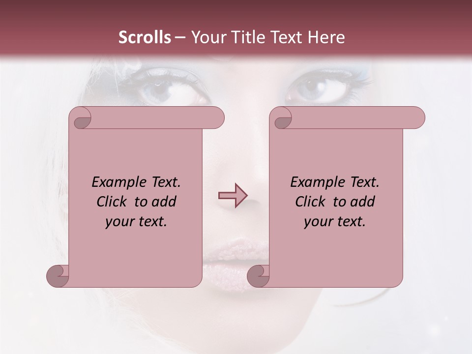 Make Up Fairy Blue PowerPoint Template