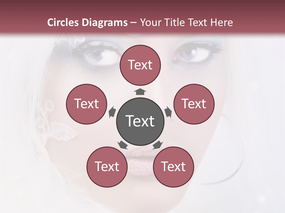 Make Up Fairy Blue PowerPoint Template