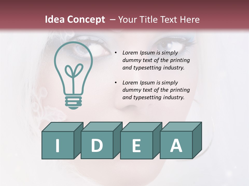 Make Up Fairy Blue PowerPoint Template