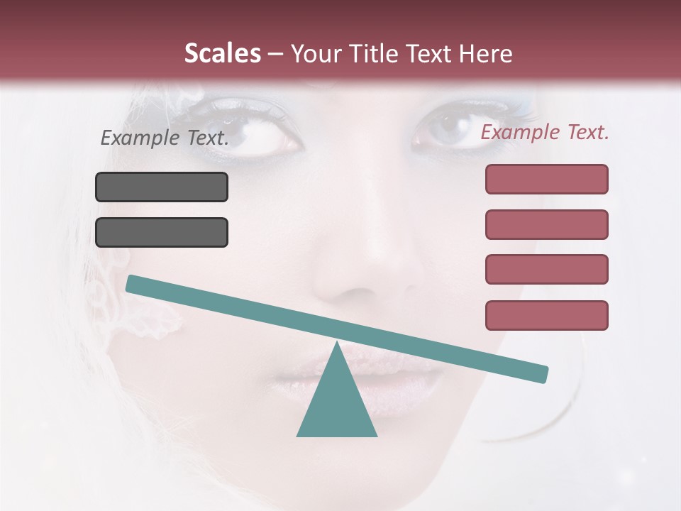 Make Up Fairy Blue PowerPoint Template