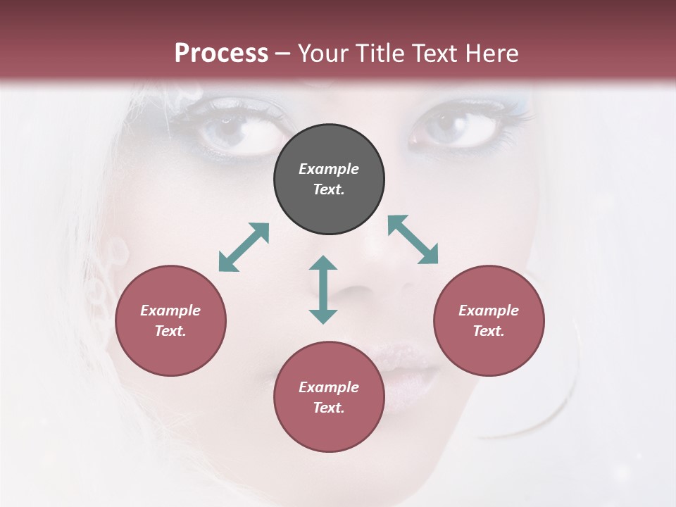 Make Up Fairy Blue PowerPoint Template