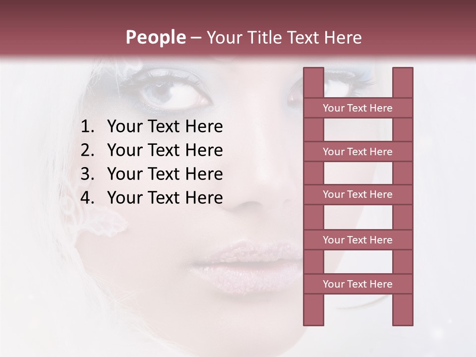 Make Up Fairy Blue PowerPoint Template