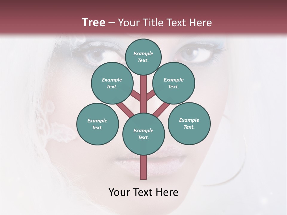 Make Up Fairy Blue PowerPoint Template