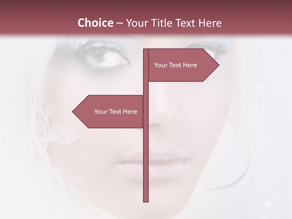 Make Up Fairy Blue PowerPoint Template