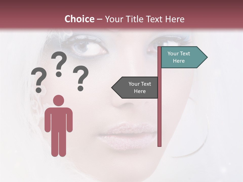 Make Up Fairy Blue PowerPoint Template