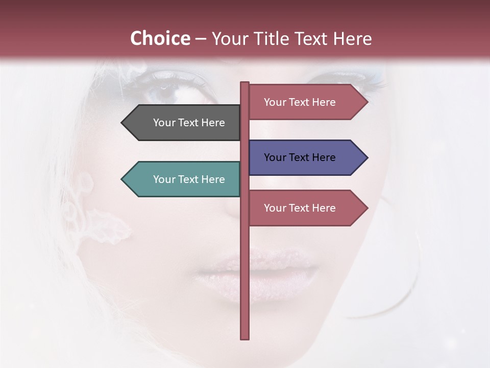 Make Up Fairy Blue PowerPoint Template