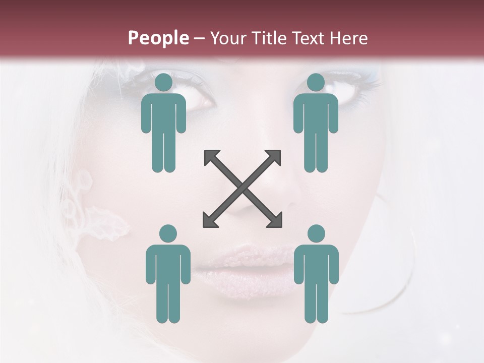 Make Up Fairy Blue PowerPoint Template