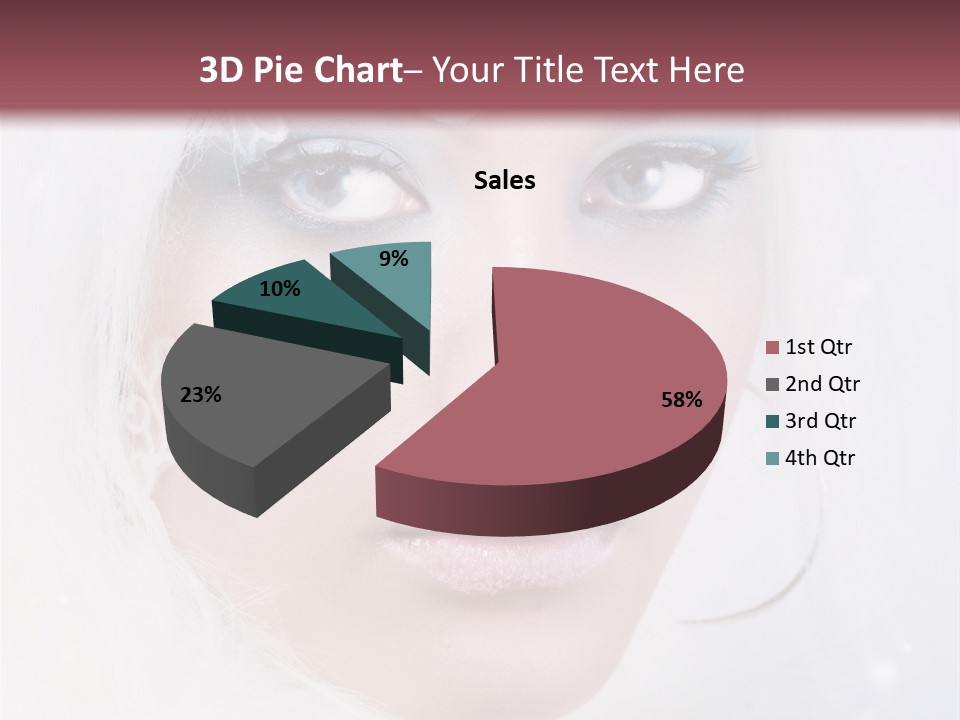 Make Up Fairy Blue PowerPoint Template