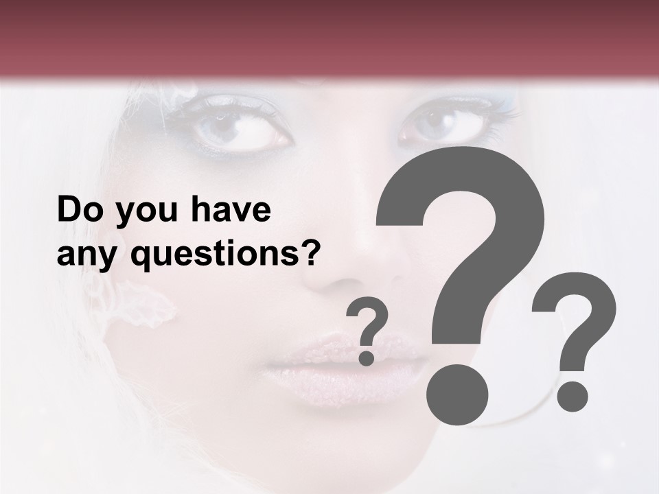 Make Up Fairy Blue PowerPoint Template