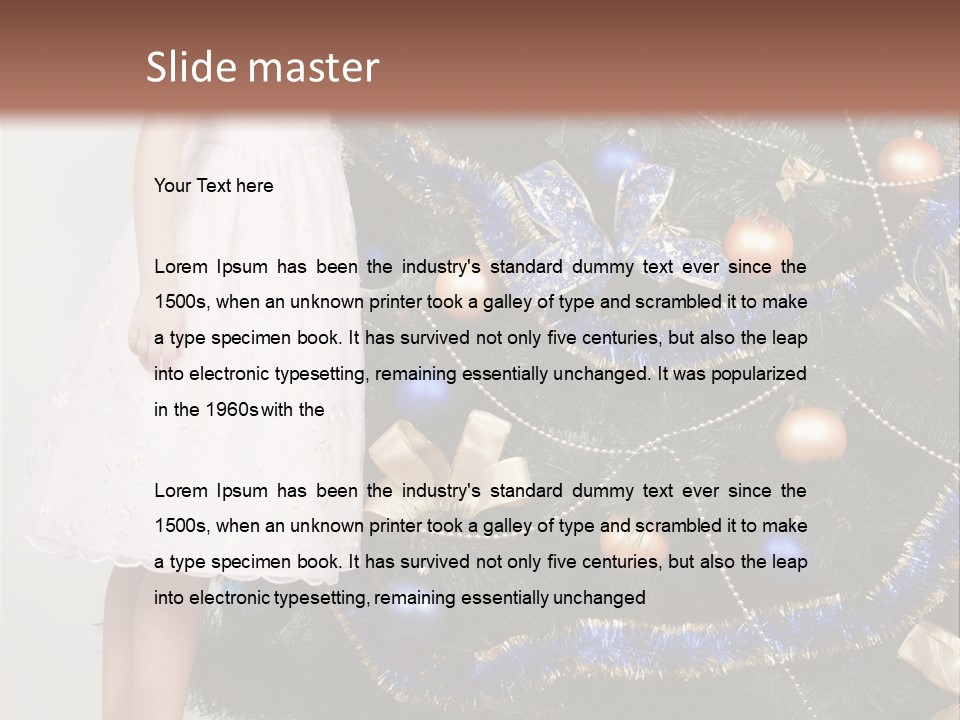 Daughter Santa Star PowerPoint Template